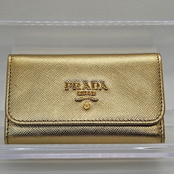 Prada Gold Metallic 6 Ring Key Case - Picture 8 of 11